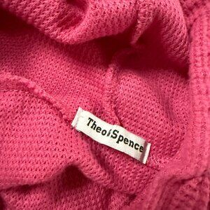 Theo & Spence pink waffle hoodie